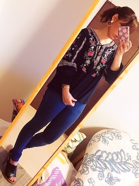 「LILY BROWN（リリーブラウン）のシンプルスキニーパンツ（その他パンツ）」を使った、eさん（レディース・155cm）の夏コーディネート