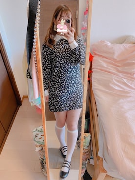 「ミニワンピ」｜eさん（レディース・155cm）の春コーディネート