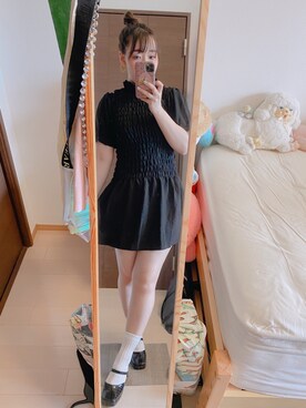 「ミニワンピ」｜eさん（レディース・155cm）の春コーディネート