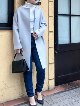 「Doux archives（ドゥアルシーヴ）のアイテム（その他アウター）」を使った、an.さん（レディース・163cm）の冬コーディネート