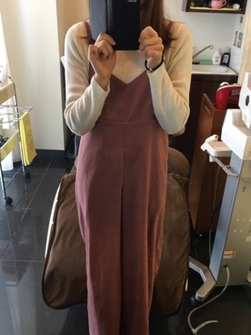 「OLIVE des OLIVE（オリーブデオリーブ）のアイテム（オールインワン・サロペット）」を使った、Yu...さん（レディース・156cm）の春コーディネート