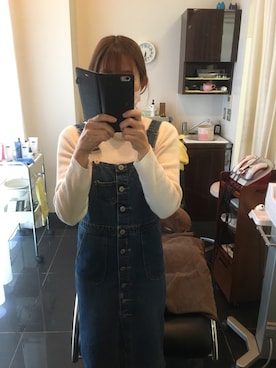「jeans（ジーンズ）のアイテム（オールインワン・サロペット）」を使った、Yu...さん（レディース・156cm）の春コーディネート
