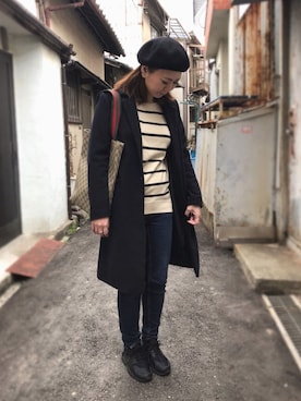 「URBAN RESEARCH（アーバンリサーチ）のアイテム（チェスターコート）」を使った、KTMさん（レディース・158cm）の冬コーディネート
