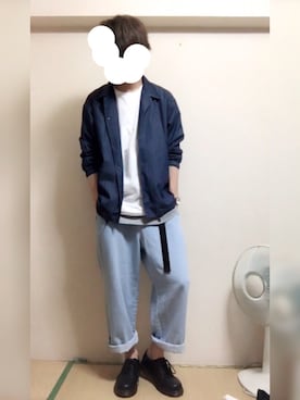 「JUNRED（ジュンレッド）のアイテム（デニムジャケット）」を使った、ヒヒカさん（メンズ・172cm）の夏コーディネート