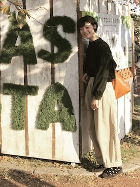 「NEI（ネイ）のアイテム」を使った、riko.さん（レディース・162cm）の秋コーディネート