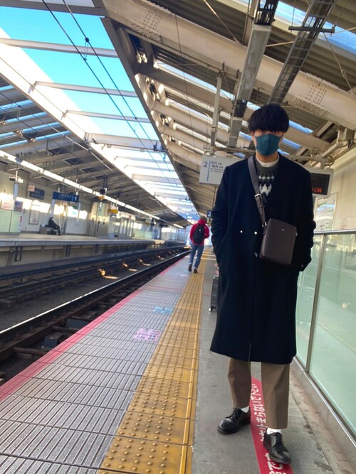 みちゃたん｜UNITED TOKYOのノーカラーコートを使った