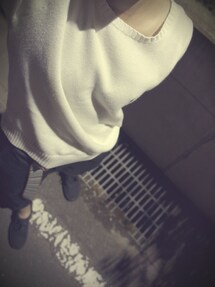 RALPH LAUREN | 半袖白ニット(ニット/セーター)