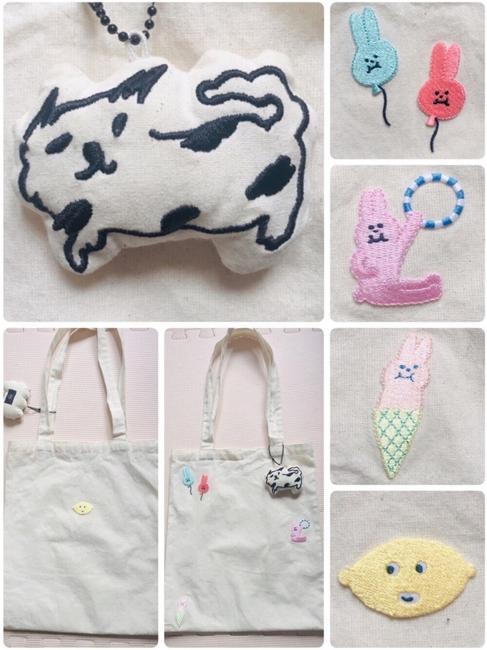 「aiueo、トートバッグ、ワッペン、キーホルダー、うさぶーちゃん、ネコボーダー、レモンちゃん、シュール、ゆるい、相互フォロー」｜「AIUEOのアイテム（その他雑貨、その他）」を使った、ハナヤマさん（レディース・165cm）の冬コーディネートの1枚目の写真