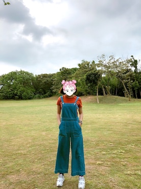 「Taiwan」｜「アイテム（サロペット/オーバーオール）」を使った、Sharonさん（レディース・158cm）の夏コーディネート