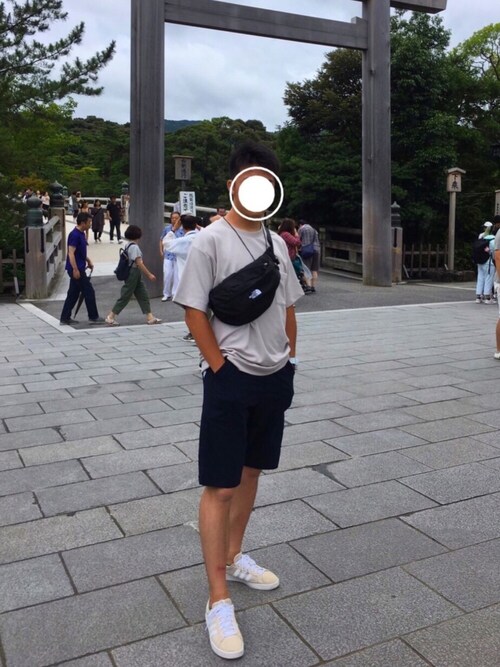 ぺいちゃん The North Faceのボディバッグ ウエストポーチを使ったコーディネート Wear