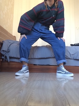 「moのアイテム（トップス）」を使った、外号加贝さん（レディース・163cm）の秋コーディネート