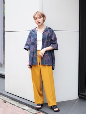 「アロハシャツ」｜JOINT WORKSさん（レディース・153cm）の春コーディネート