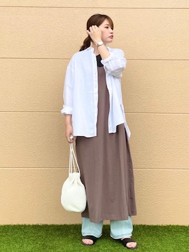 「KELTY（ケルティ）のアイテム」を使った、coen さかいさん（レディース・163cm）の夏コーディネート