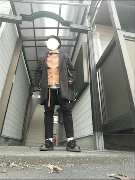 「Right-on（ライトオン）のアイテム（チェスターコート）」を使った、Hiroさん（メンズ・173cm）の秋コーディネート