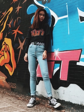 「AMERICAN HOLIC」｜Mikiiiiiiiiiwgさん（レディース・165cm）の冬コーディネート