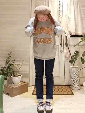 「CIMARRON（シマロン）のアイテム（パンツ）」を使った、yukさん（レディース・157cm）の春コーディネート