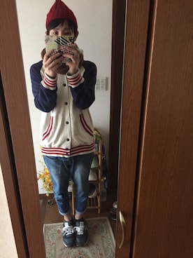 「mercibeaucoup,（メルシーボークー）のアイテム（ジャケット/アウター）」を使った、パンチ犬さん（メンズ・170cm）の冬コーディネート