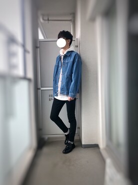 「アイテム（デニムジャケット）」を使った、nosukeさん（メンズ・179cm・20代）の春コーディネート