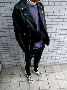 「アイテム（スリッポン、その他）」を使った、おーたさん（メンズ・165cm）の冬コーディネート