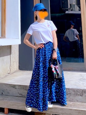 「blue」｜「アイテム（アナログ腕時計）」を使った、Doraさん（レディース・158cm）の秋コーディネート