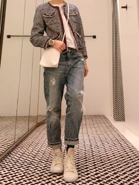 「PANERAI（パネライ）のアイテム」を使った、Doraさん（レディース・158cm）の秋コーディネート