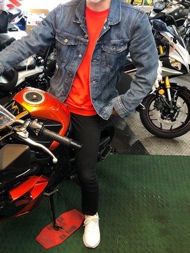 「Levi’s MADE＆CRAFTED（リーバイスメードアンドクラフテッド）のアイテム」を使った、いけりょーさん（メンズ・176cm）の春コーディネート