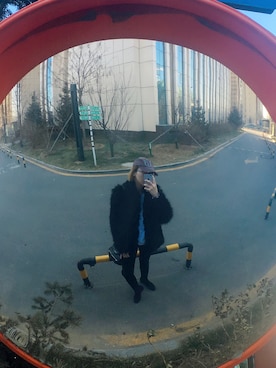 「asos（エイソス）のアイテム（その他アウター）」を使った、lost_highwayさん（レディース・165cm）の冬コーディネート