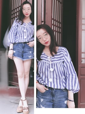 「madewell（メイドウェル）のアイテム（トップス）」を使った、lost_highwayさん（レディース・165cm）の夏コーディネート