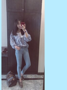 「madewell（メイドウェル）のアイテム（トップス）」を使った、lost_highwayさん（レディース・165cm）の夏コーディネート