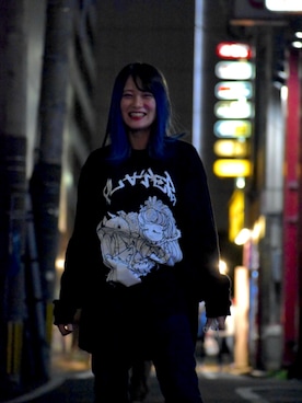 「PLAYERのアイテム（Tシャツ/カットソー、ブラック系）」を使った、PLAYERさん（メンズ）の春コーディネート