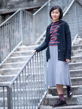 「no brand（ノーブランド）のアイテム（モッズコート）」を使った、t s z z z  🍙さん（レディース・165cm）の冬コーディネート