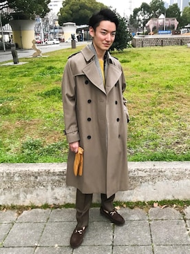 「WILLIAM LOCKIE（ウィリアムロッキー）のアイテム」を使った、坂倉 慶亮さん（メンズ・176cm）の冬コーディネート