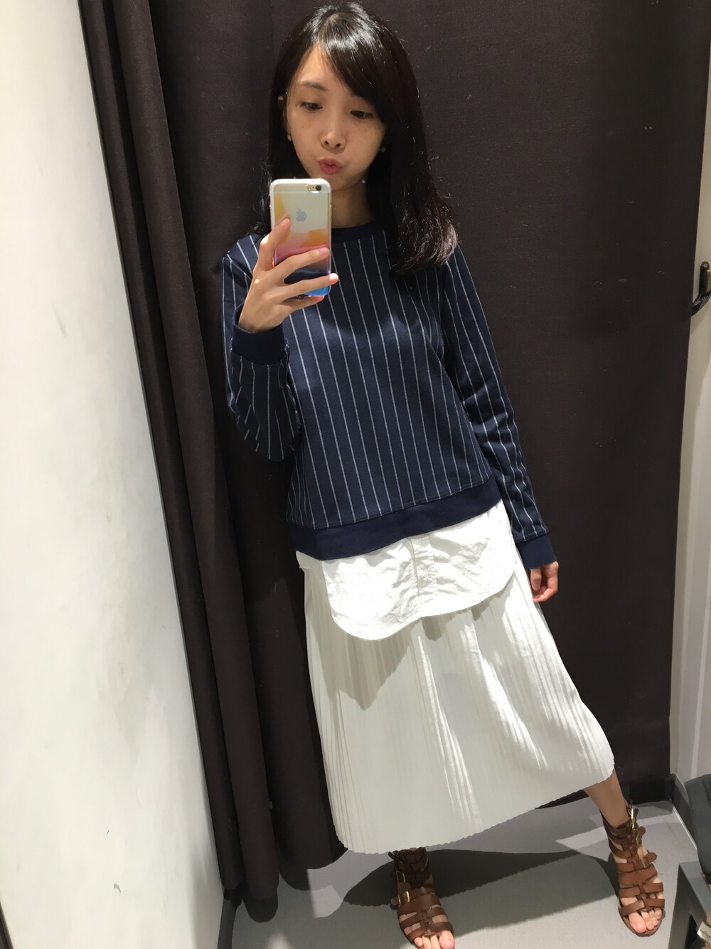 「FOREVER 21のアイテム（その他シューズ、ブラウン系）」を使った、Ruby Hongさん（レディース・158cm）の秋コーディネートの1枚目の写真
