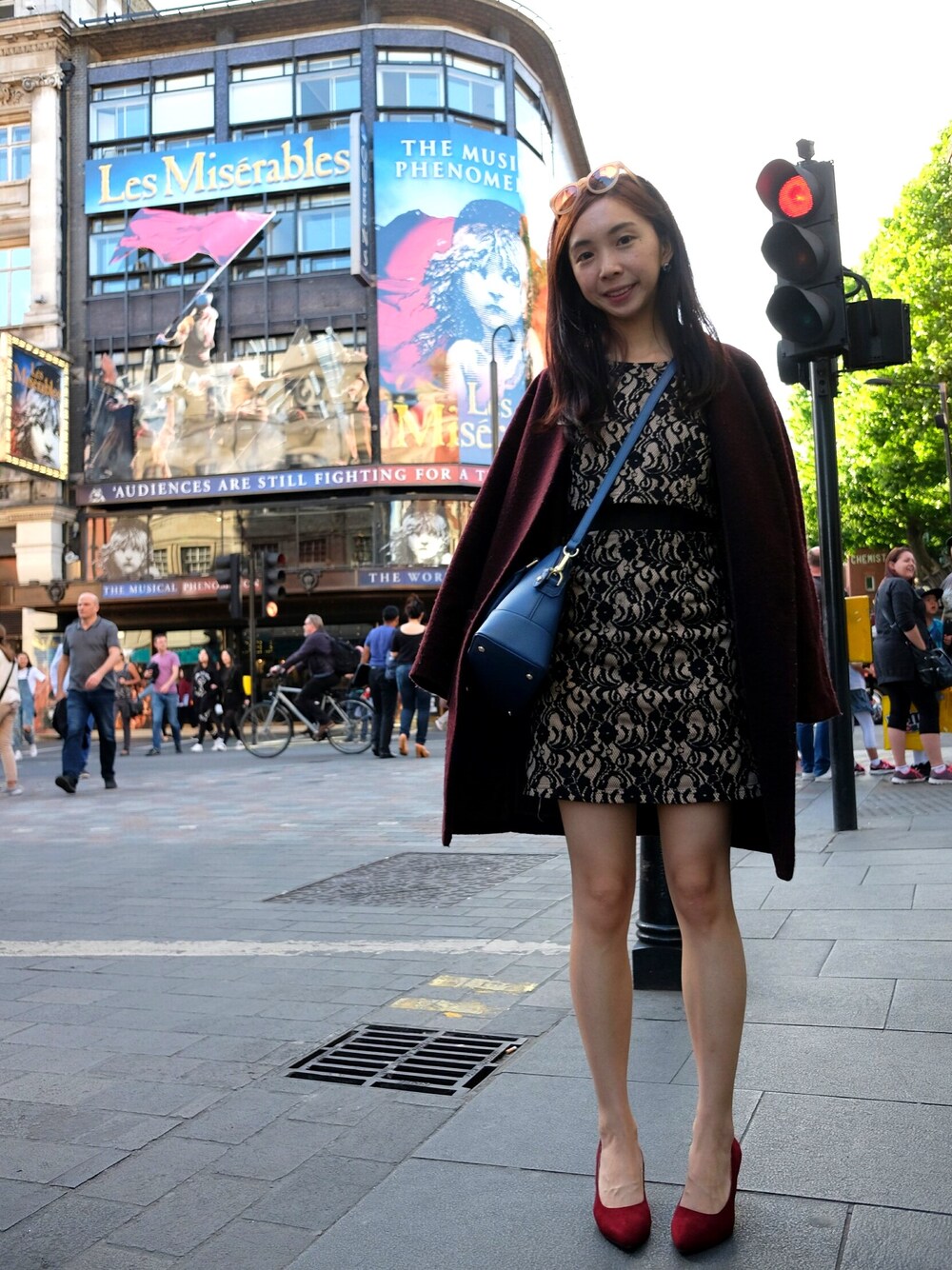 「FOREVER 21のアイテム（ワンピース、その他）」を使った、Ruby Hongさん（レディース・158cm）の秋コーディネートの1枚目の写真