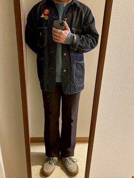 「orslow」｜「アイテム（カバーオール）」を使った、たさん（メンズ・160cm）の春コーディネート