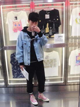 「ROARINGWILDのアイテム」を使った、UuuuUi®さん（メンズ・174cm）の冬コーディネート