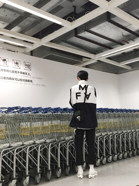 「ROARINGWILDのアイテム（ジャケット/アウター）」を使った、UuuuUi®さん（メンズ・174cm）の秋コーディネート