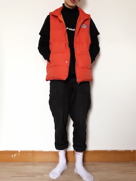 「ROARINGWILDのアイテム（トップス）」を使った、UuuuUi®さん（メンズ・174cm）の冬コーディネート