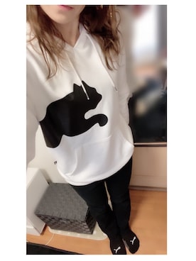 「PUMA（プーマ）のアイテム（レッグウェア）」を使った、ゆぅさん（レディース・153cm）の冬コーディネート