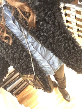 「DHOLIC（ディーホリック）のアイテム（その他アウター）」を使った、自分と娘記録@miiiyuuuさん（レディース・147cm）の冬コーディネート