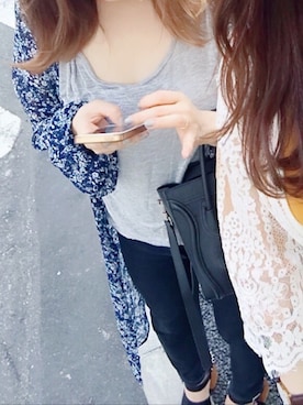 「MOUSSY（マウジー）のWOODEN SOLE SABOT（サンダル）」を使った、自分と娘記録@miiiyuuuさん（レディース・147cm）の春コーディネート
