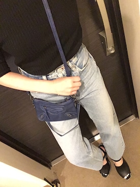 「MOUSSY（マウジー）のWOODEN SOLE SABOT（サンダル）」を使った、自分と娘記録@miiiyuuuさん（レディース・147cm）の春コーディネート
