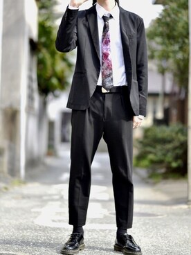 「アイテム（フォーマルスーツ/小物）」を使った、K.A.Z.Uさん（メンズ・180cm・20代）の春コーディネート