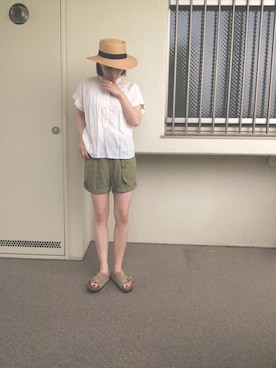「UNITED ARROWS（ユナイテッドアローズ）のアイテム（タンクトップ）」を使った、110’92さん（レディース・157cm）の夏コーディネート