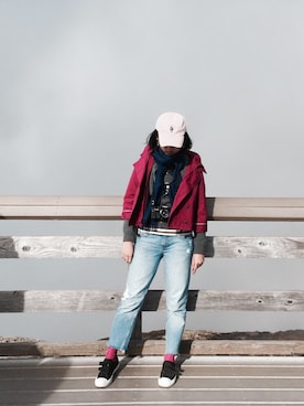 「MONKI（モンキ）のアイテム（レッグウェア）」を使った、_lshuenさん（レディース・164cm）の夏コーディネート