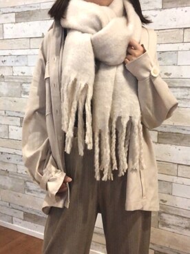 「URBAN RESEARCH（アーバンリサーチ）のアイテム（ミリタリージャケット）」を使った、Anaさん（レディース・156cm）の冬コーディネート