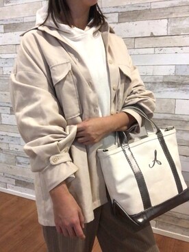 「URBAN RESEARCH（アーバンリサーチ）のアイテム（ミリタリージャケット）」を使った、Anaさん（レディース・156cm）の冬コーディネート