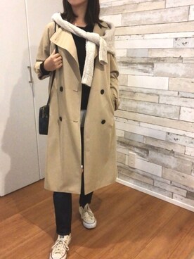 「CONVERSE（コンバース）のconverse（コンバース） ALL STAR OX（オールスターOX）（スニーカー）」を使った、Anaさん（レディース・156cm）の冬コーディネート