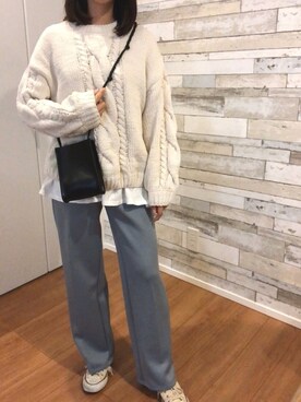 「CONVERSE（コンバース）のconverse（コンバース） ALL STAR OX（オールスターOX）（スニーカー）」を使った、Anaさん（レディース・156cm）の冬コーディネート