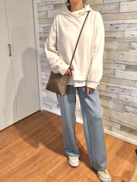 「CONVERSE（コンバース）のconverse（コンバース） ALL STAR OX（オールスターOX）（スニーカー）」を使った、Anaさん（レディース・156cm）の冬コーディネート